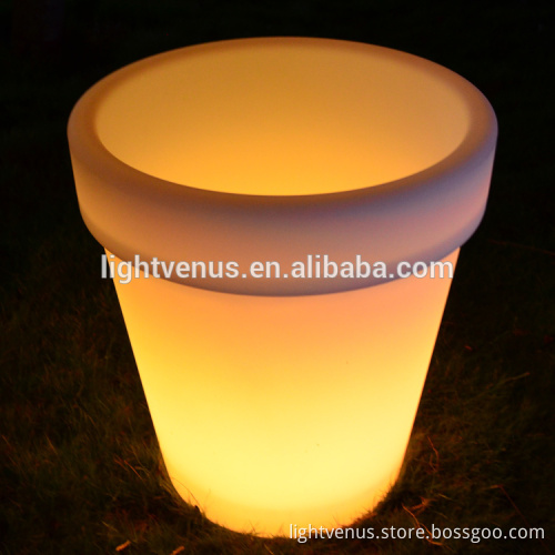 LED colors changed Garden flower pot/Round pot /big vase/LED light lit pot